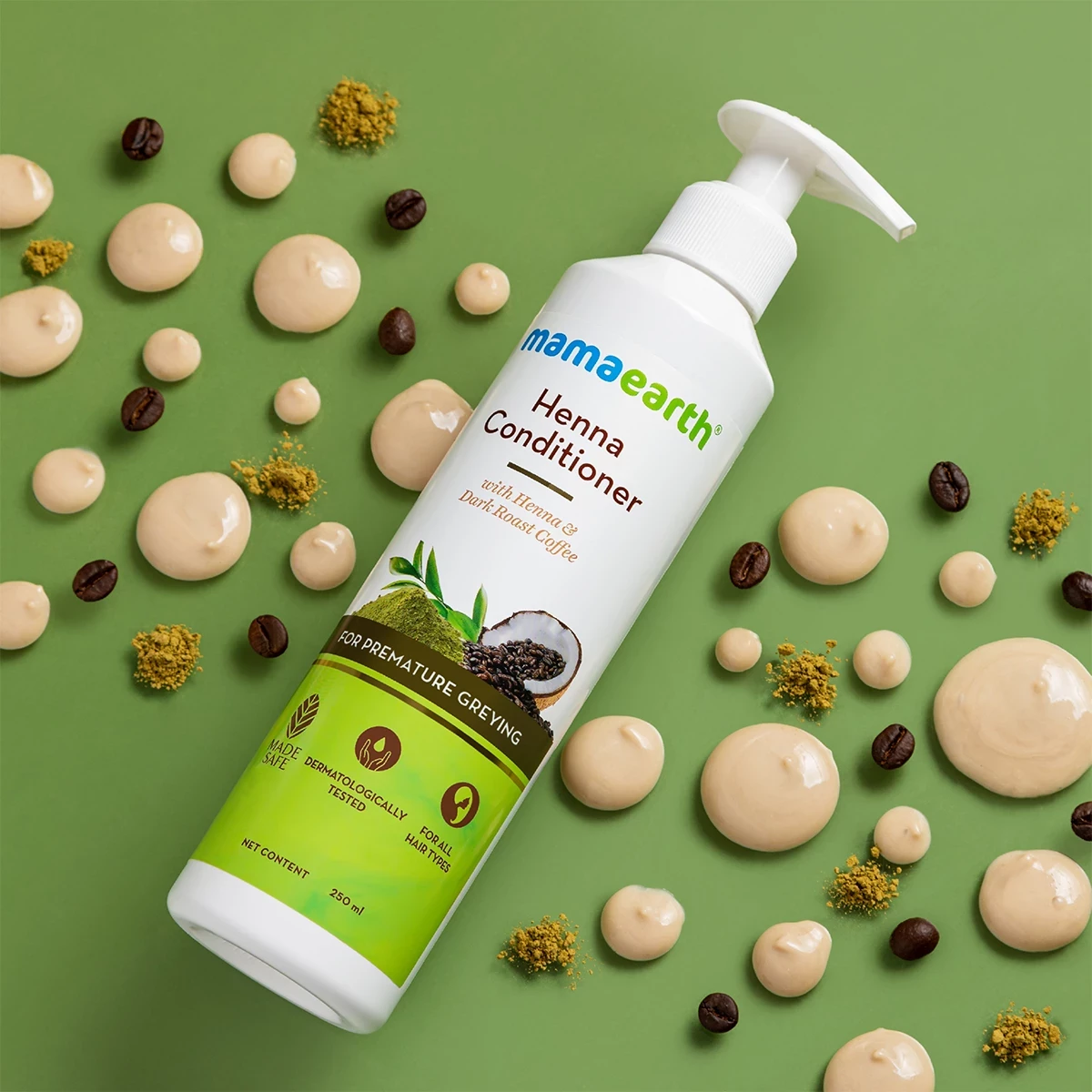 Henna Conditioner with Henna and Deep Roast Coffee for Premature Greying, 250 ml-2.webp